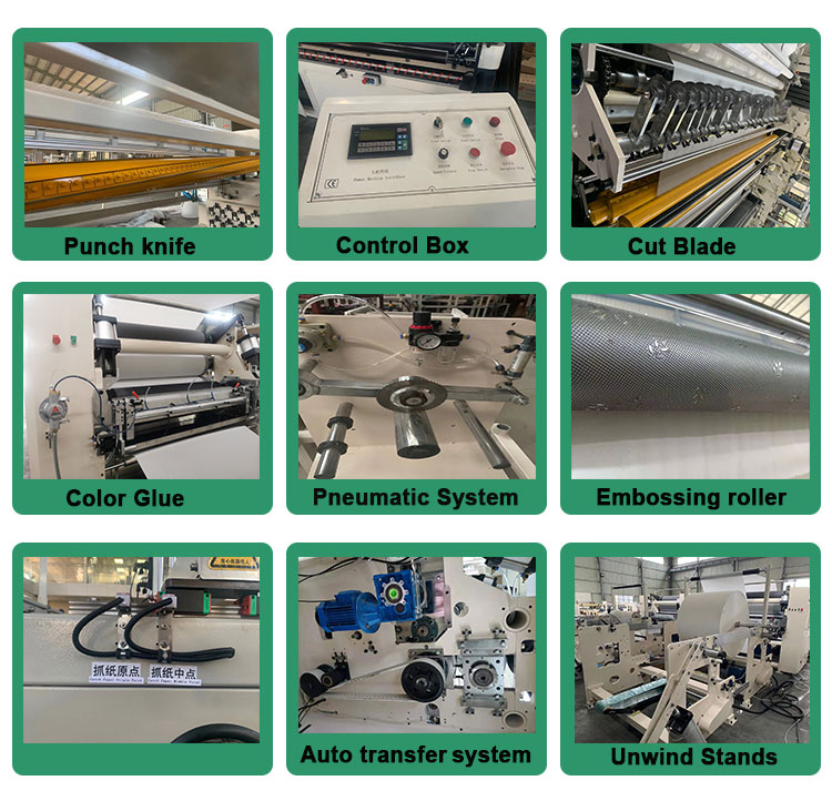 3000mm Toilet Paper Jumbo Roll Slitter Rewinder 180-300m/Min