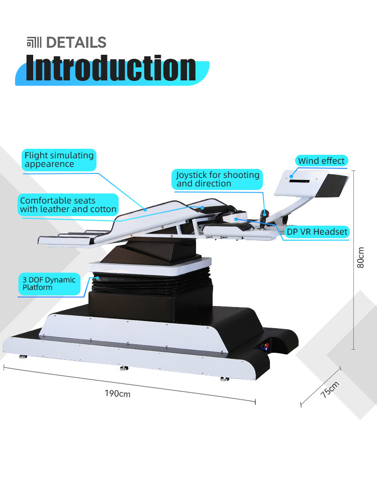 Interactive Full Motion Bird Fly Flight 9D VR Simulator With Face Wind Effect