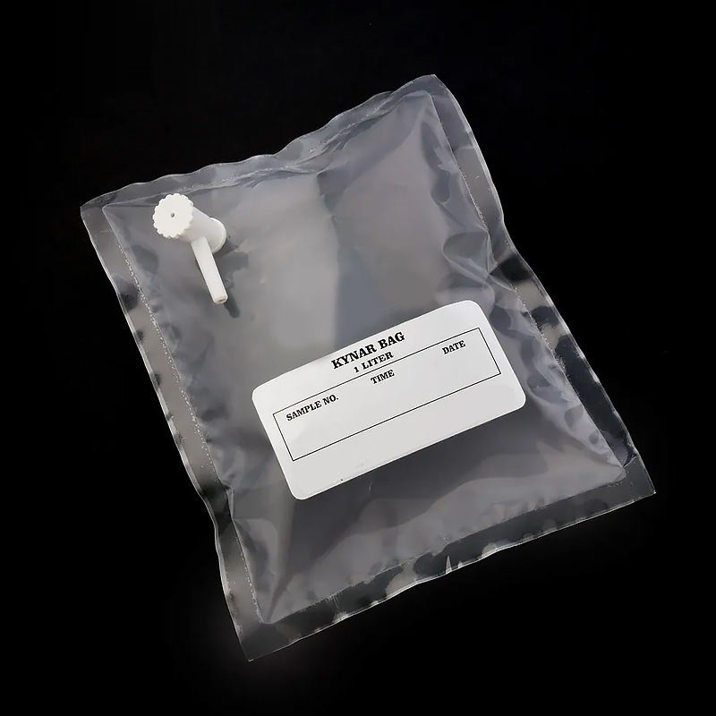 Tedlar PVF Gas Sampling Bag 0.5L 1L 3L - Pack Of 10 - Air Sampling Bag - Polypropylene/Stainless Steel/PTFE Fitting