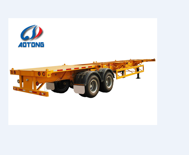 Direct 40FT Skeleton Container Transport with 2 3 Axles 12R22.5 Tires 10 Leaf Springs