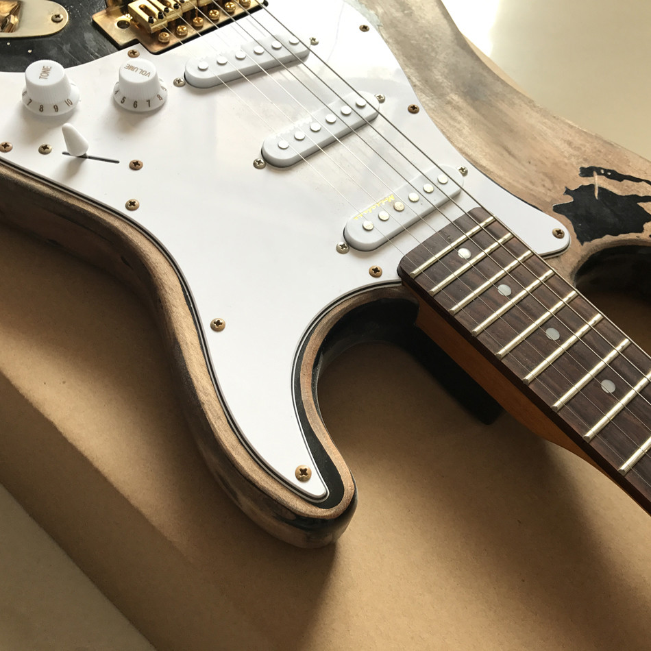 New style high quality custom relic ST electric guitar, Rosewood fingerboard relic electric guitar
