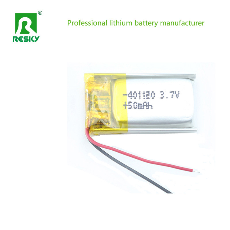 Pouch Lithium Polymer Battery Cell 401120 3.7V 50mAh For Smart Devices