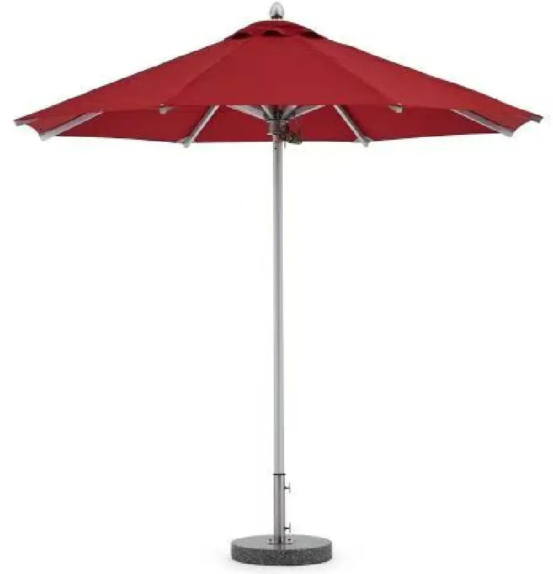 8ft polyester waterproof Red parasol cover middle pole aluminum patio umbrella outdoor picnic umbrella---2300