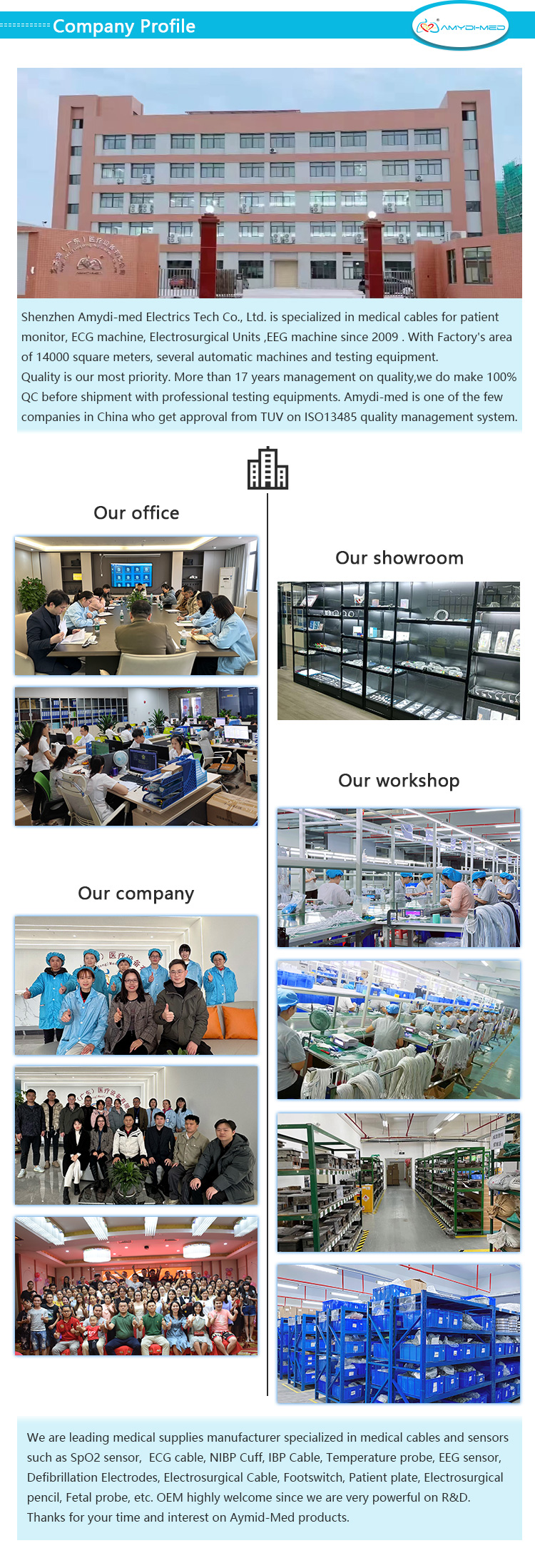Medical Materials Nellcor Disposable Spo2 Sensor Long Lasting Neonatal Adult Spo2 Sensor