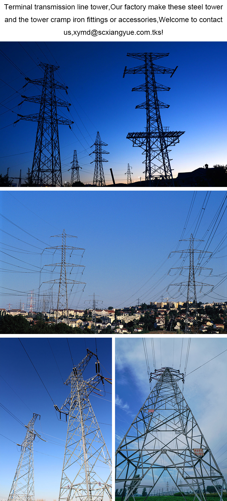 Hot Dip Galvanized High Quality Terminal Transmission Line Tower