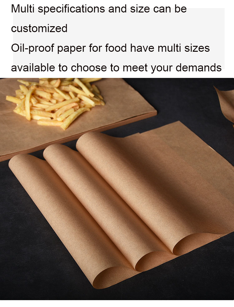 Straw Pulp Oil Proof Paper for Take Away Food Bakery Pizza Pad Barbecue French Fries
