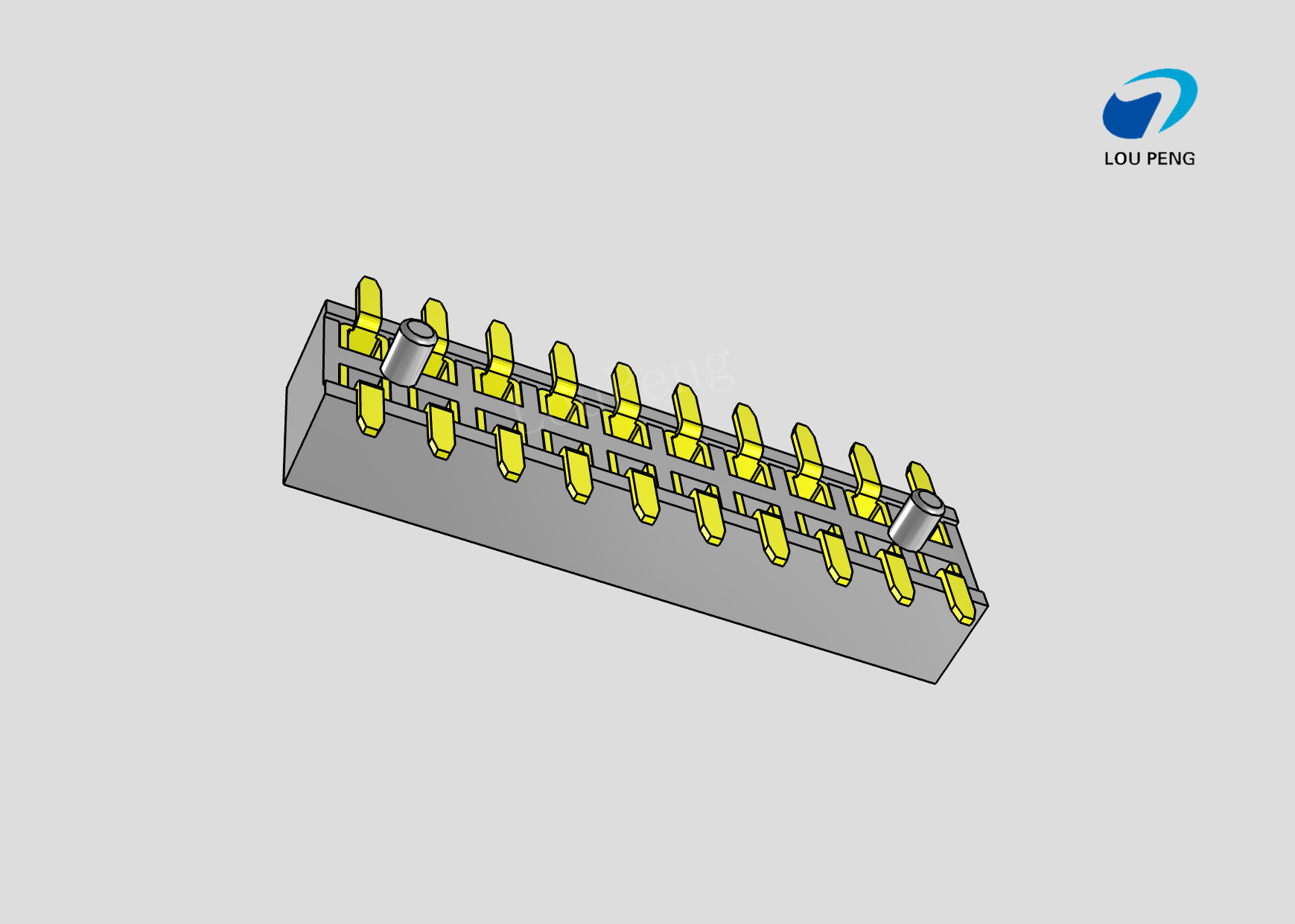 Female header, PCB Mount Receptacle, Vertical, Board-to-Board, 2X10 Position, 1.27mm Pitch, Shrouded, Gold Flash, SMD