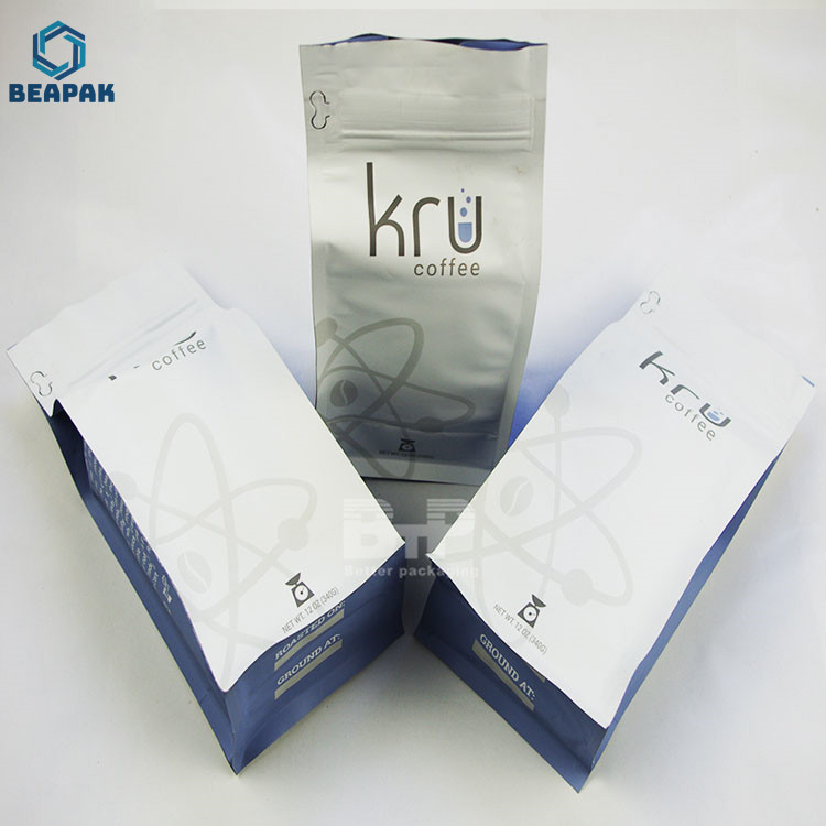 Bottom Gusset Matte Finished 750g Packaging Coffee Bags