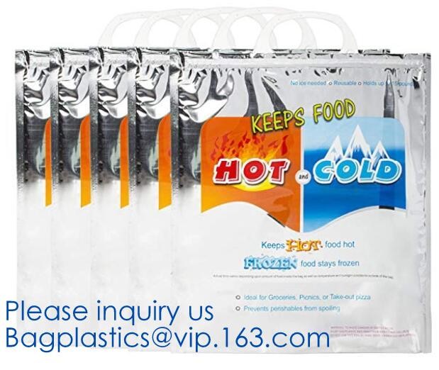 Aluminum Foil Food Use Disposable Cooler Bag Insulated Thermal Bag Organizer Storage Frozen Lunch Bag bagease bagplastic