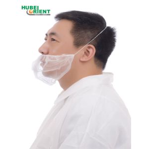 Disposable Soft Nylon Ear-Loop Beard Cover With Single Elastic