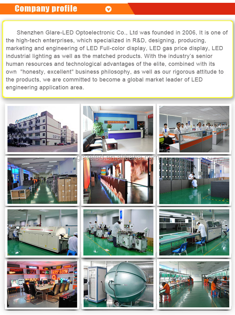 LED Digital Gas Pricer Sign for Gas Station Brightness 6000cd Waterproof level IP65