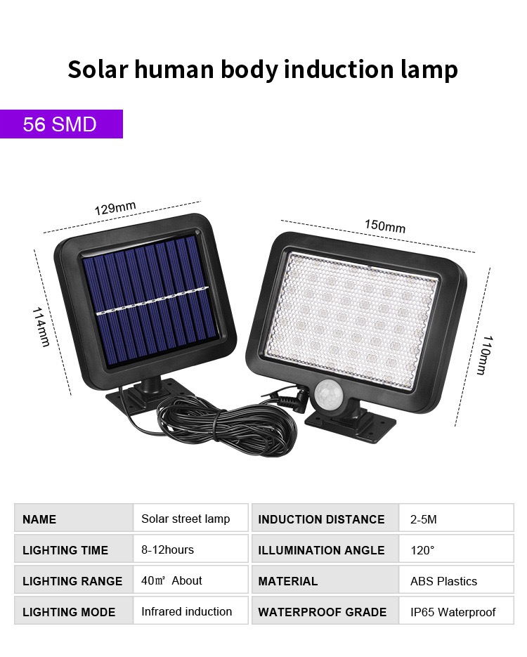 Adjustable Panel Integrated Solar Outdoor Floodlight 25w 40w 60w With Motion Sensor