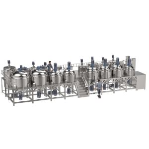 Liquid Blending Vacuum Emulsifier Mixer With Hydraulic Lifting Lid
