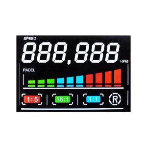 VA LCD Segment Display Module Chip On Board Color Icons 5.0V High Contrast LCD