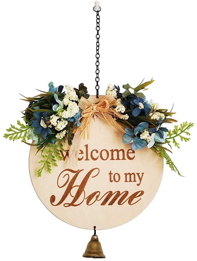 Welcome Wreaths Front Door Decor Outdoor Hanging Vertical Sign Farmhouse Decorations Front Porch Decorations