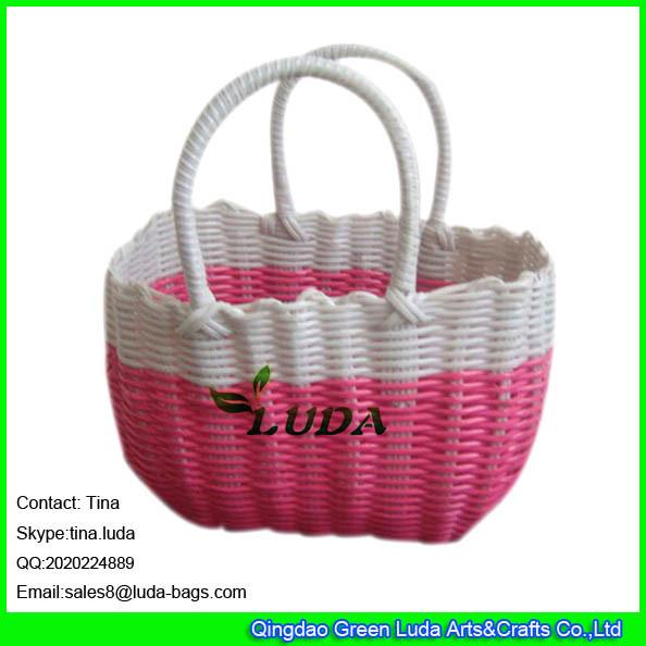 LUDA fashion ladies pp sea straw bag special designer pp tube beach bag