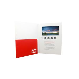 Custom LCD screen Invitation video player greeting card video folder