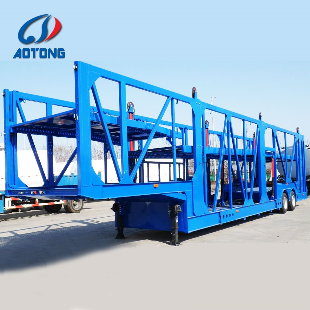 2 Axles Hydraulic Lifting Double Floors Car/SUV Hauler Truck Trailer for Cars Carrier