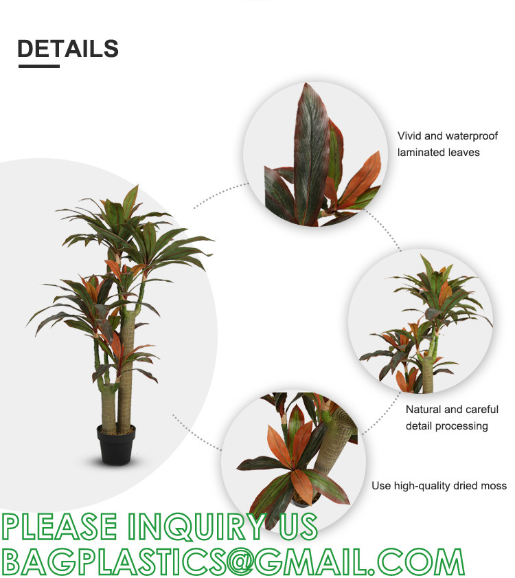 Dracaena Silk Plant Artificial 5ft Faux House Plants Evergreen Dracaena Marginata Fake Yucca Palm Trees in Pot