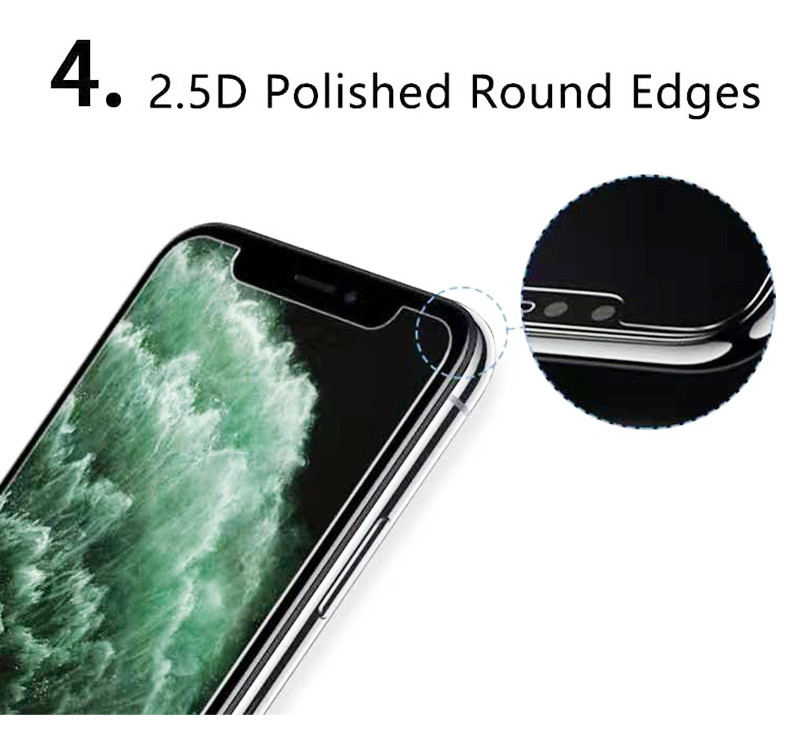 Tempered Glass Mobile Phone Screen Protector 2.5D High Clear Breaking Proof Transparent