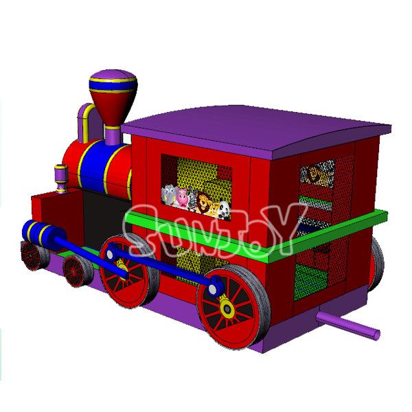 Amusement Park 0.55mm Plato Inflatable Train Bounce House