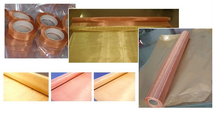 200 mesh Emf emi shielding ultra fine 999 pure red copper wire fabric plain woven copper mesh faraday cage