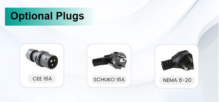 Adjustable Portable Ev Charger 220V 3.6KW 7KW 11KW MAX 32A IEC 62196 SAE J1772 GBT 20234