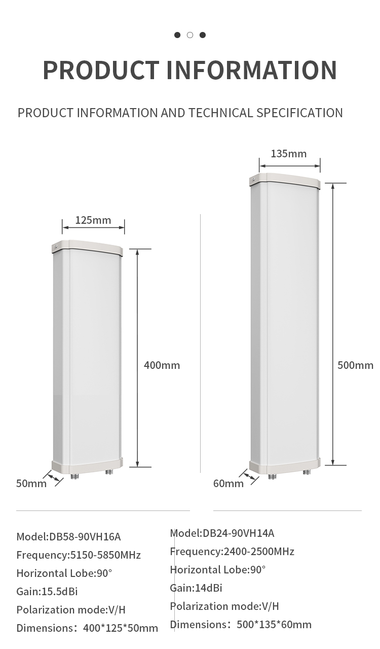 4G LTE Base Station Antenna 2300MHz for External Panel Communication in Greg Color