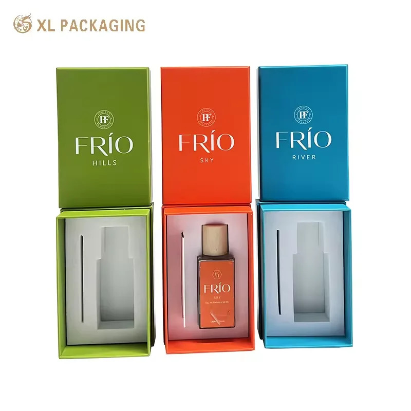 Premium Perfume Paper Box 3 Parts Lid and Base Perfume Gift Box Vibrant Color Automated Production with EVA Inner Tray