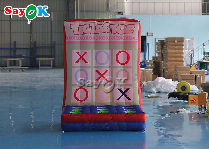 Fire Proof Inflatable Sports Games Large Double Blow Up Tic Tac Toe Game inflable carnival games