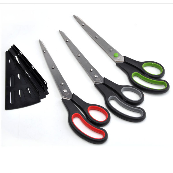 FDA PP Small Kitchen Tools , Pizza Cutter Scissors With Detachable Spatula