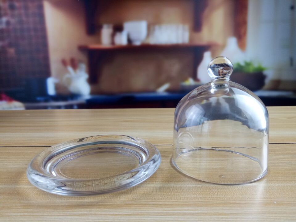 Mini Round Glass Storage Jars With Cover Lid , Glass Kitchen Canisters