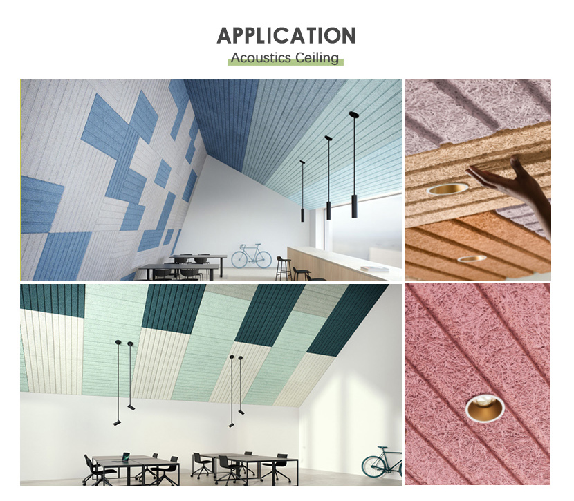 Eco Friendly Wood Wool Insulation Boards Fireproof Wood Fiber Panels Customized
