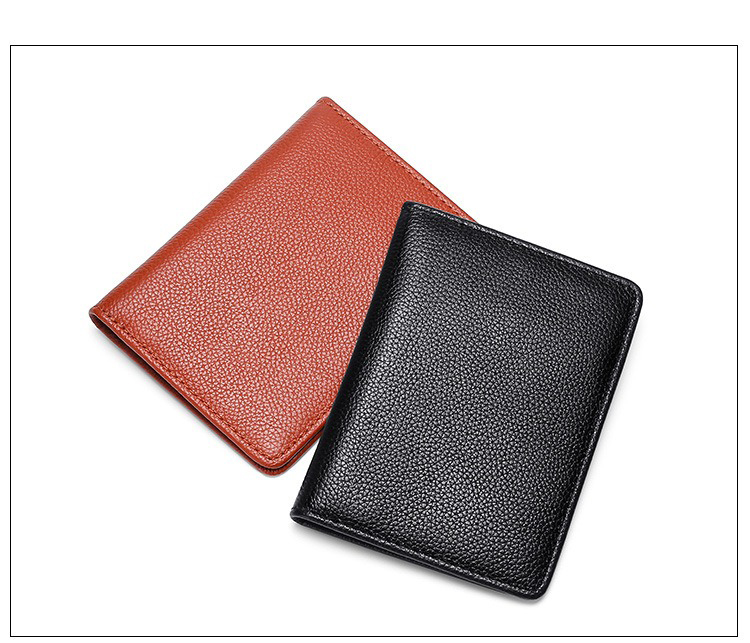 Multi-Slot Anti-Degaussing Card Holder for Men's Driver's License in Genuine Leather