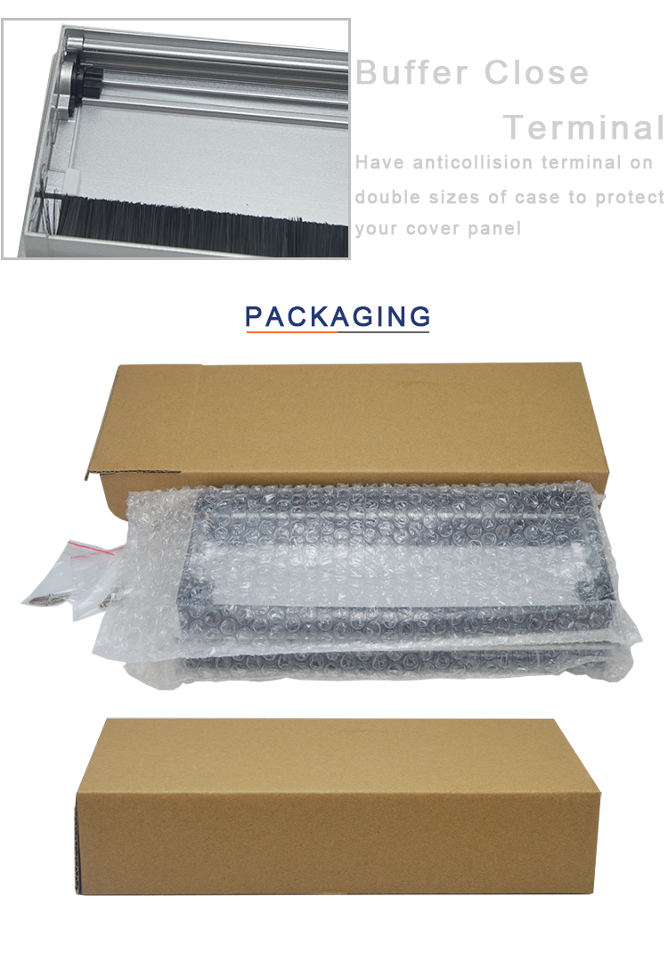 aluminum alloy office desk wire cable grommet box /white rectangle table top hole flip cover cable management box with b