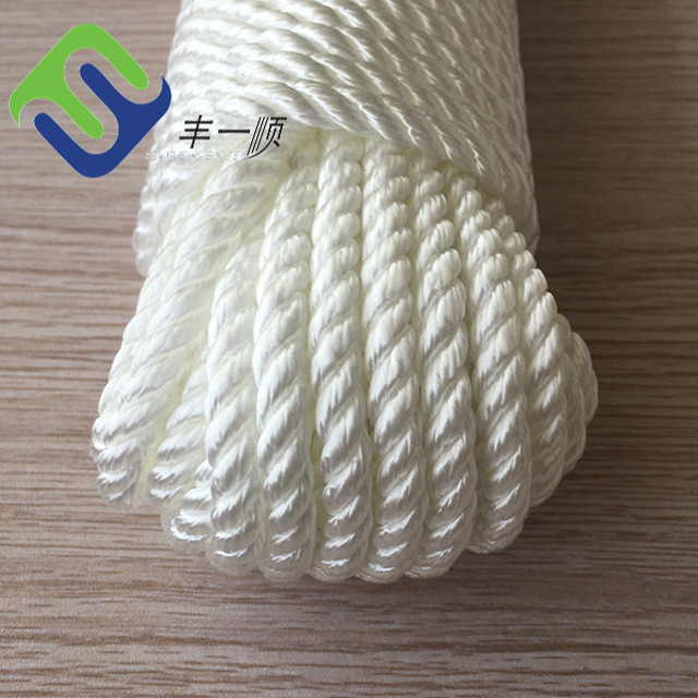 Marine 3 Strand Nylon Anchor Rope Polyamide Twisted Nylon Twisted Cord