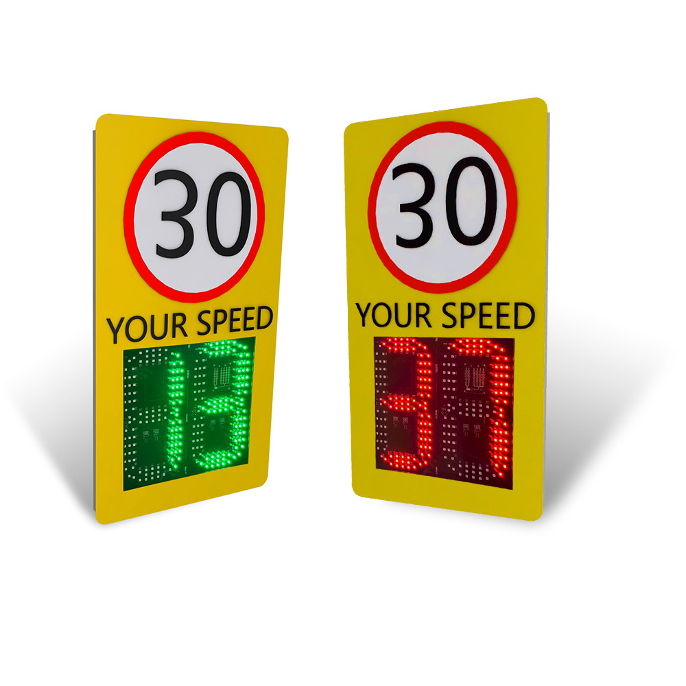 Custom Text LPR Radar Speed System With Iron Material Traffic Speed Sign