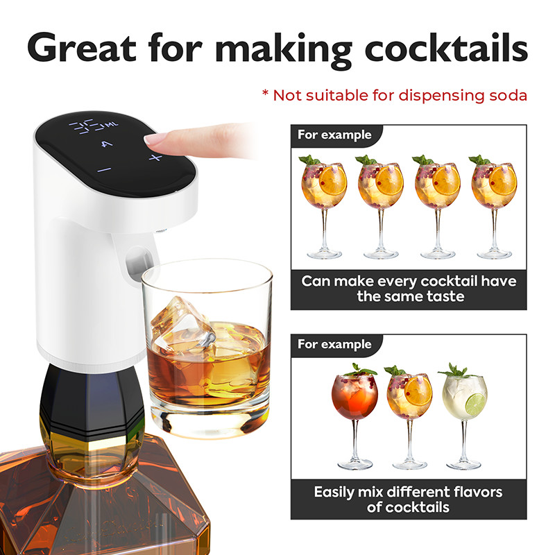 30 Pcs /carton Smart Whiskey Dispenser With LED Touch Screen For Home Bar Pub Power Source 4.5W