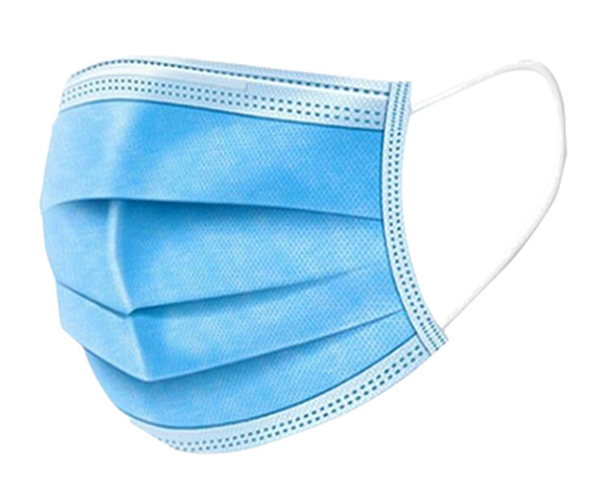 3-Ply Face Cover Face Masks Non-woven Adult Protective Mask in Blue for Breathability