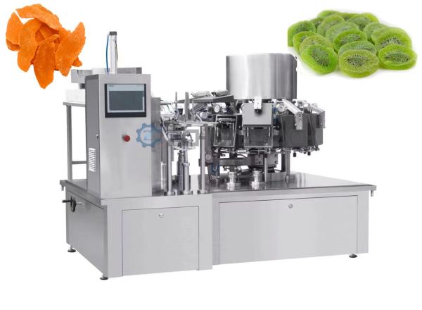 Industrial Rotary Vacuum Packaging Machine Dry Fruit Cranberries Blueberries