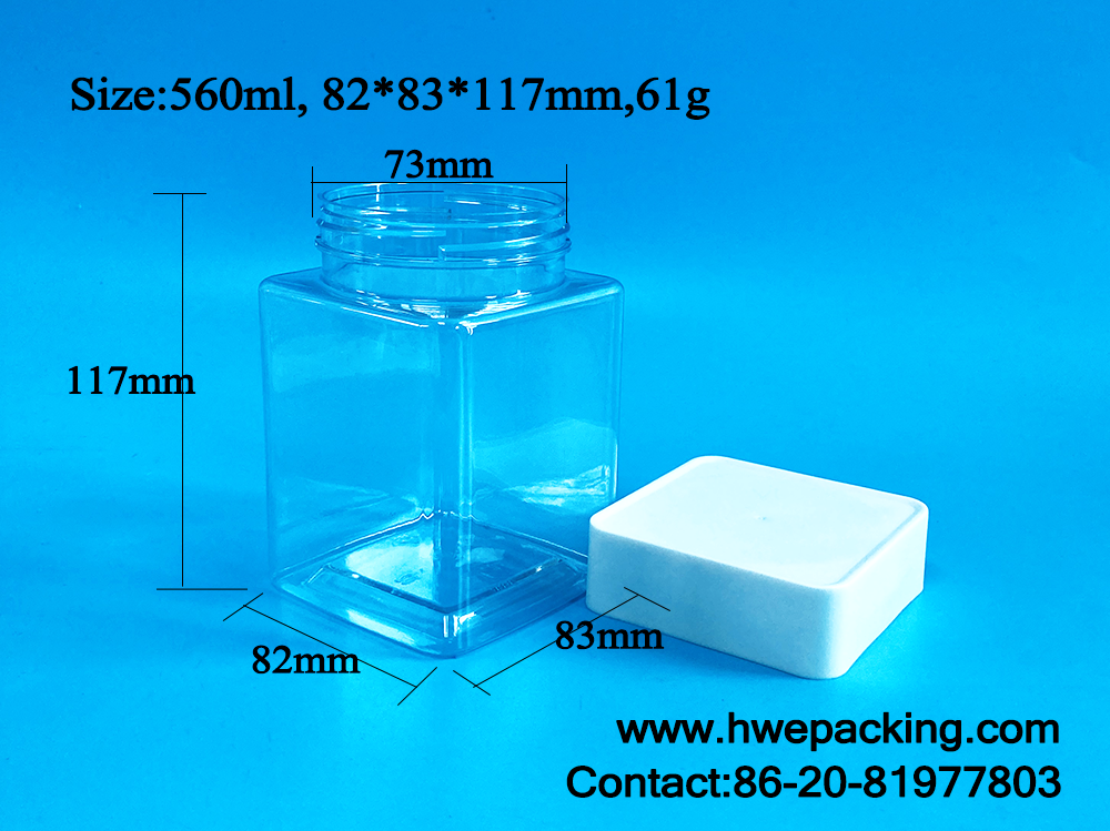 Clear Plastic Pet Cookie Jar For Dates Marshmallow Seeds Walnut Dried Vegetable Fruit