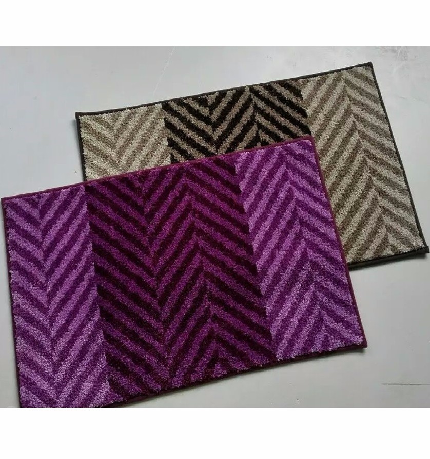 Washable Door Mats Customized Logo Printing 100 Polyester Material