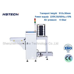 LED Button Control Approx 30 Seconds SMT Line Unloader with ZD Motor Driven