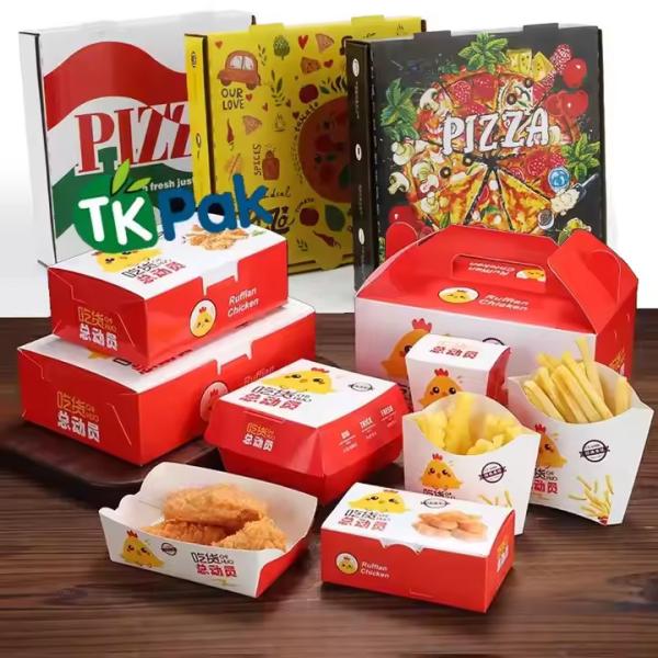 Eco-Friendly Fast Food Packaging for Noodle Fried Chicken French Fries Sandwich