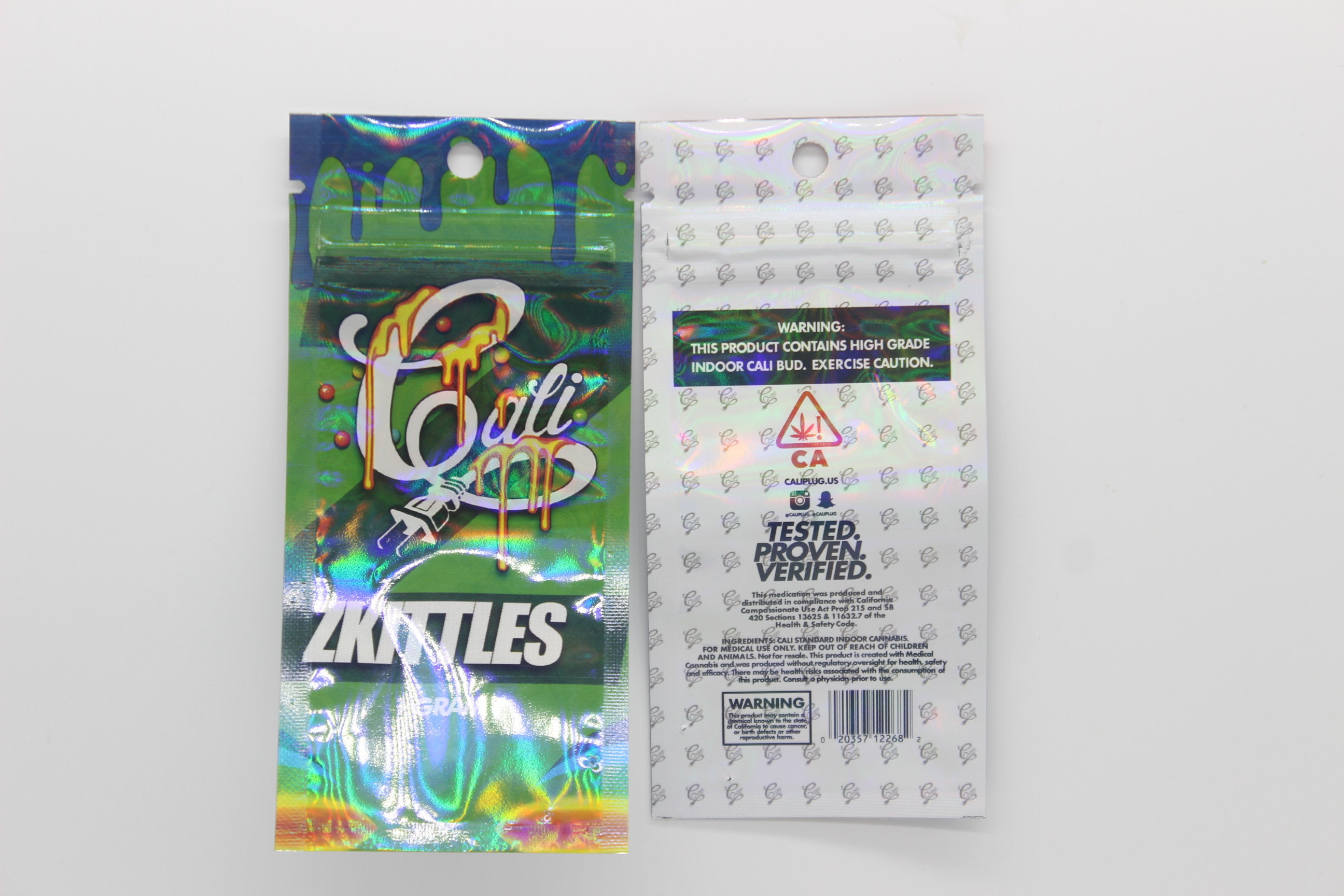 Recoverable Plastic Weed Bag Mylar ziplockk Pouches for CBD weed Packaging VMPET