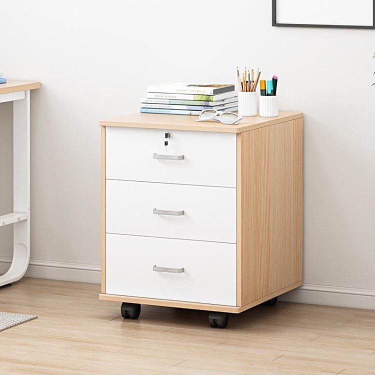 16 Inch Office Wooden Filing Cabinets Rolling White File Cabinet