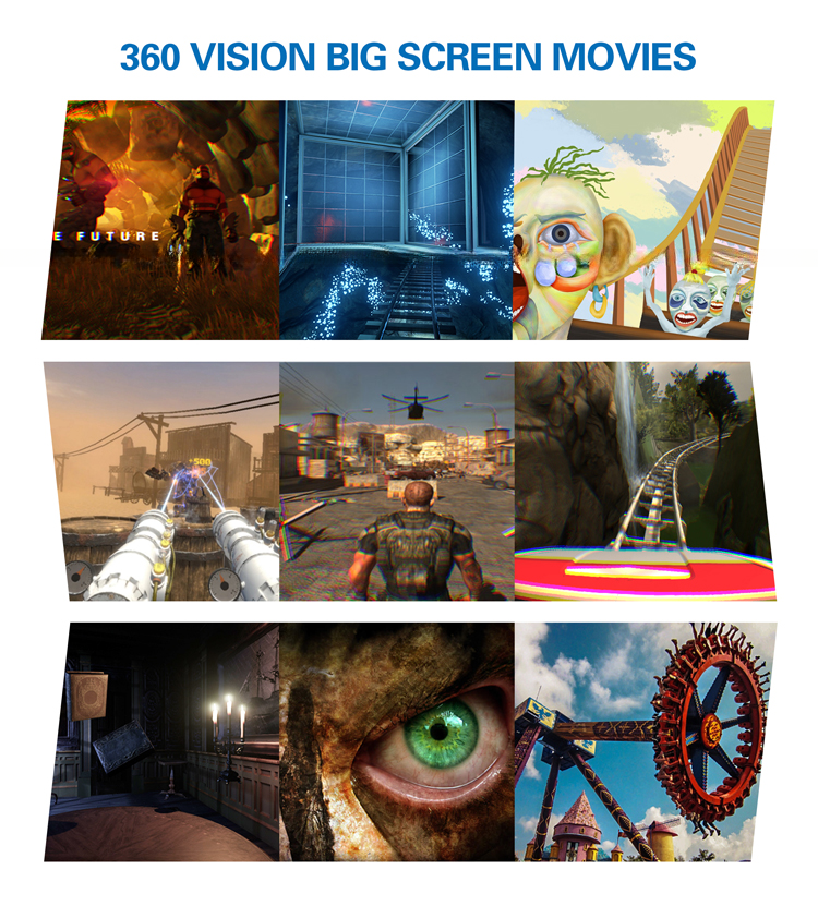 360 720 1080 Rotation 2 Seats VR Game Simulator 110V/220V/380V