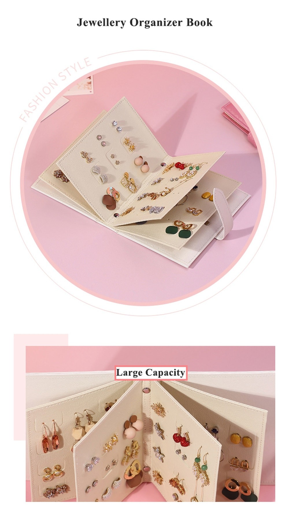 19*14*4.5cm Portable Travel Jewelry Case