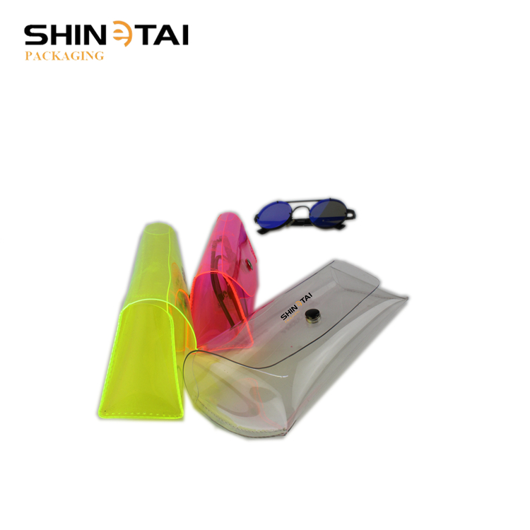 Magnetic Sunglasses Case Transparent PVC Box Clear Jelly Beach Fashion Soft Sunglasses Case Eyewear Case
