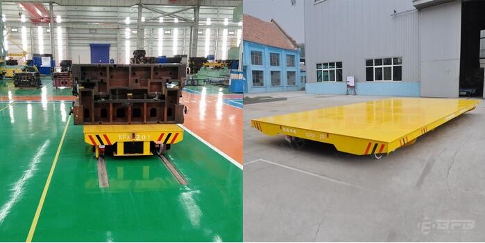 Unlimited Distance Steel Rail Transfer Cart , Research Battery Powered Heavy Duty Cart